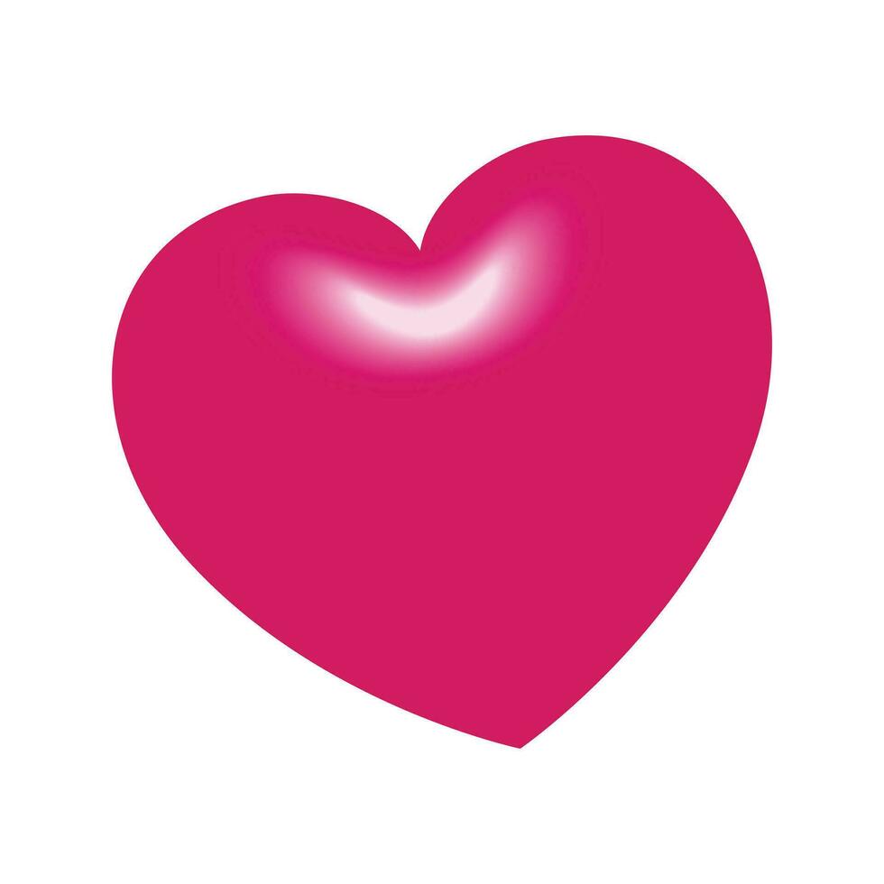 vector ballon roze papieren harten vorm op witte achtergrond. liefdesconcept.