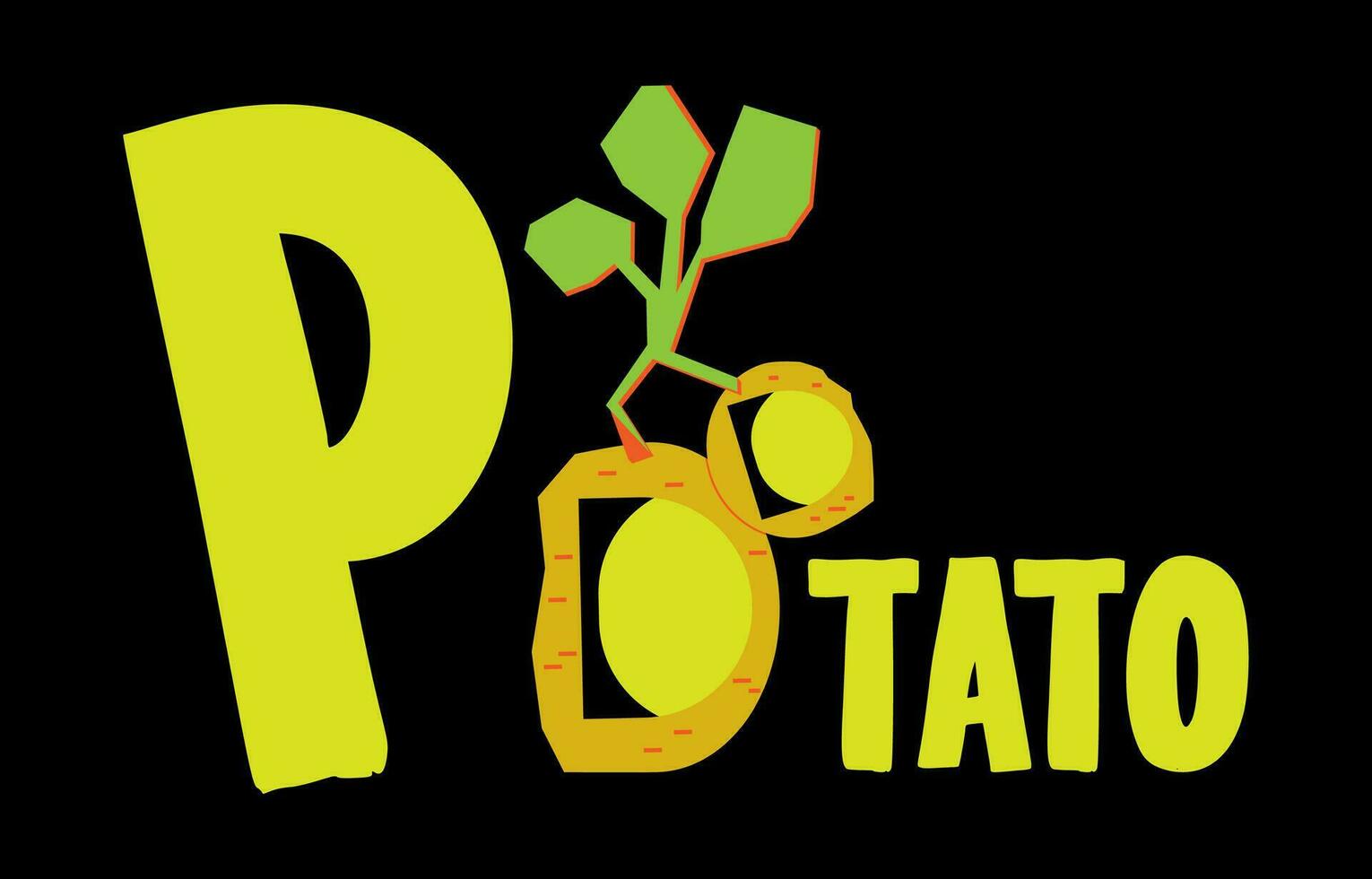 vector illustratie aardappel. embleem, logo, kenteken. minimalisme, knipsel stijl. groenten.