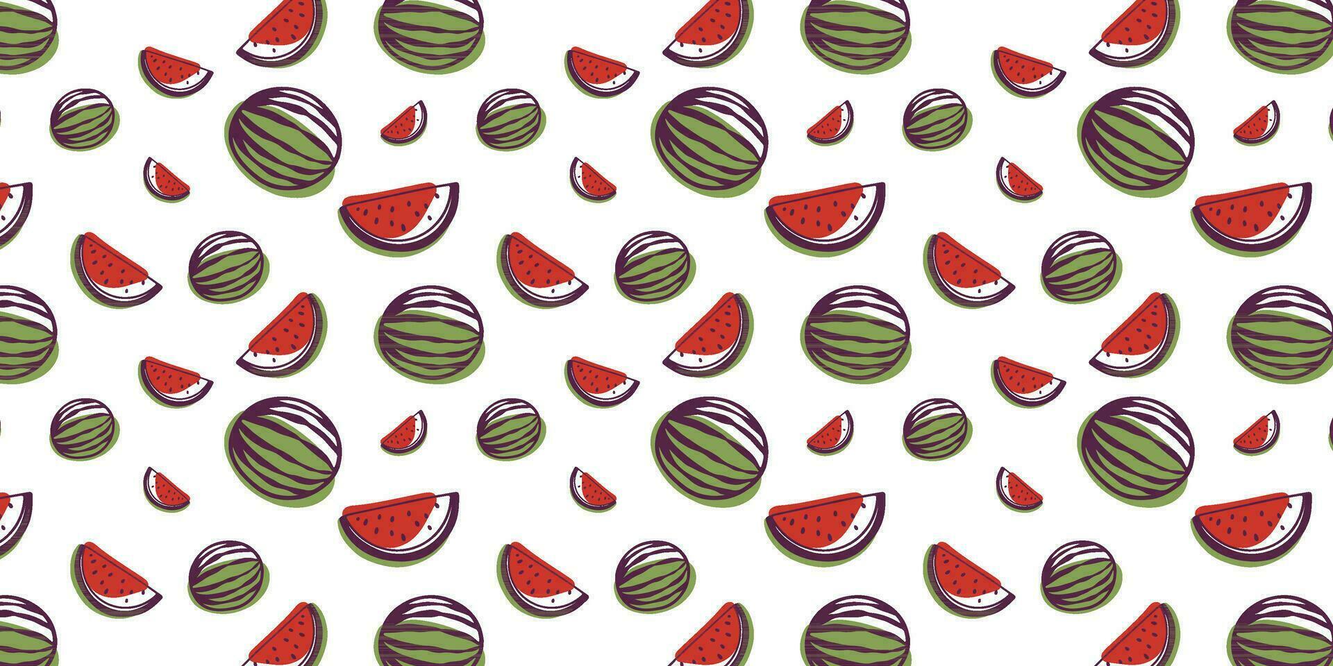 patroon naadloos, watermeloen, abstract illustratie, achtergrond naadloos vector