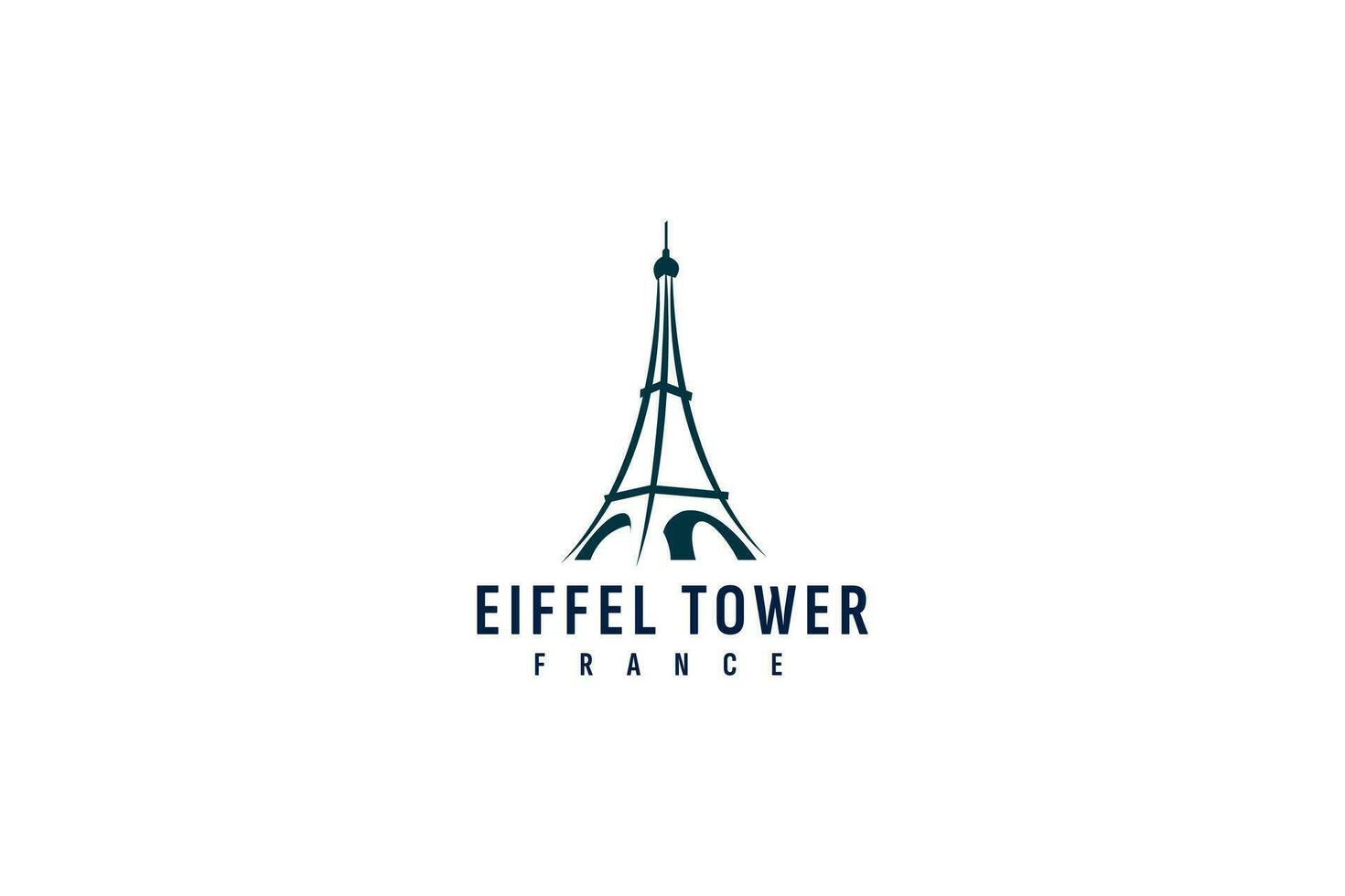 eiffel toren logo vector icoon illustratie