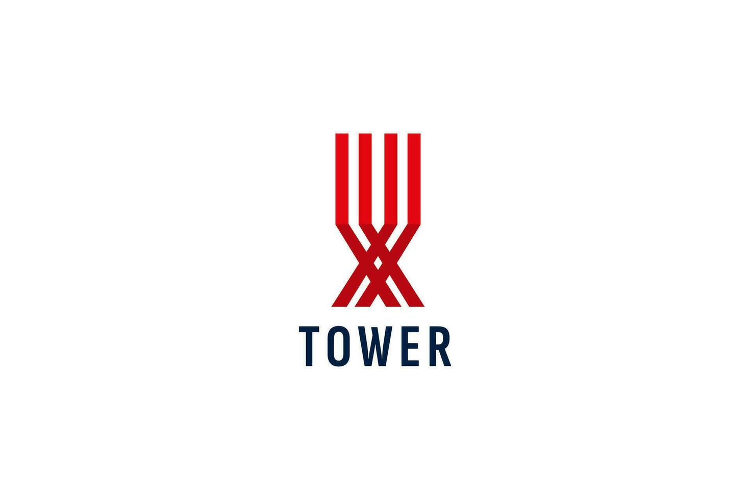 toren logo vector icoon illustratie