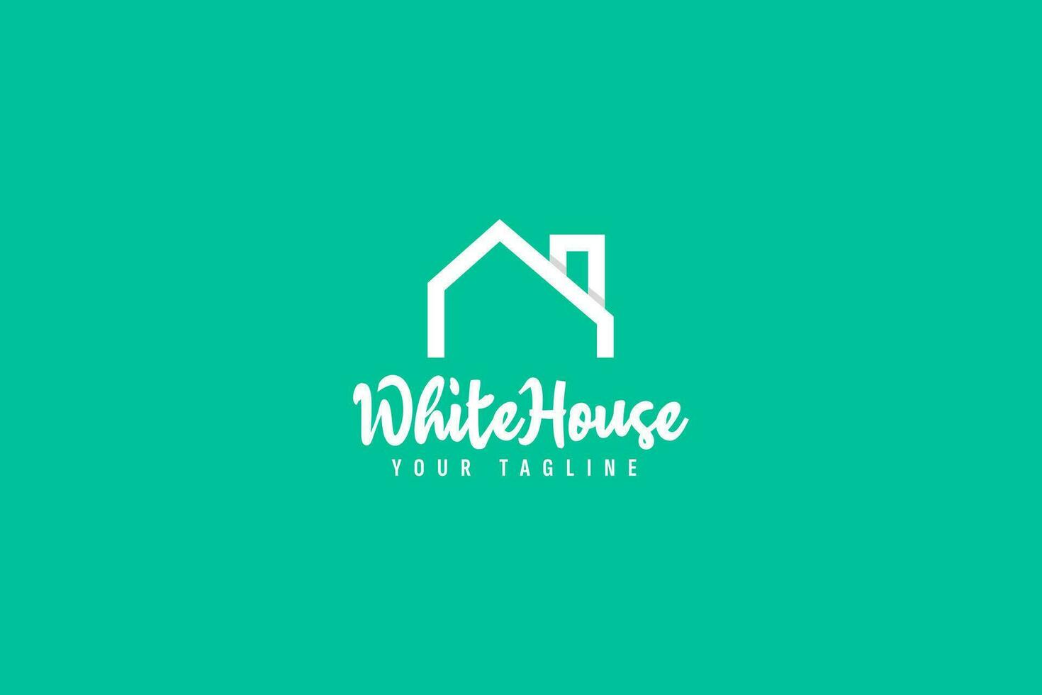 wit huis logo vector icoon illustratie