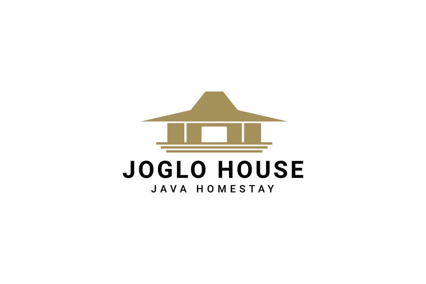 joglo huis logo vector icoon illustratie