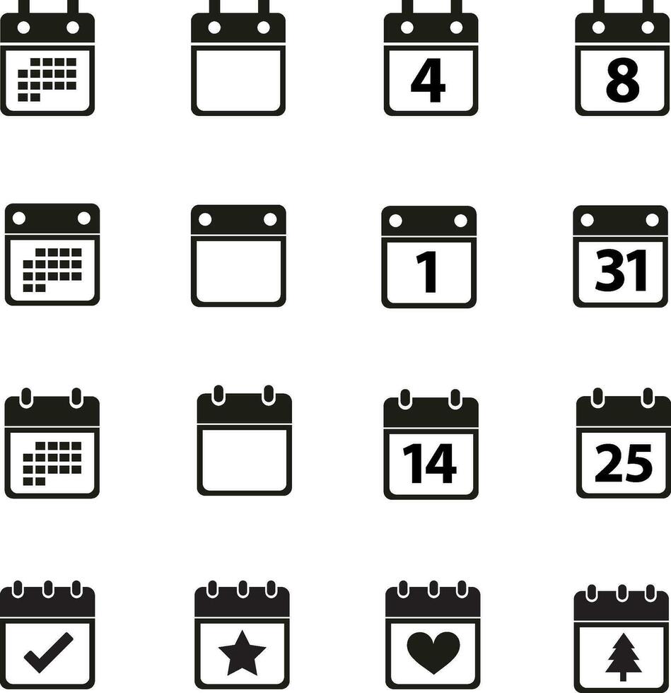 kalender iconen, vector illustratie