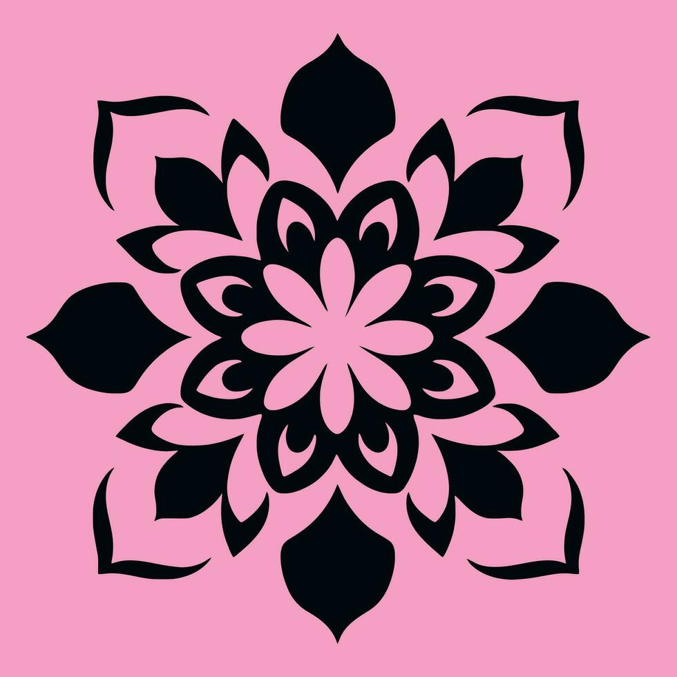 bloem logo vector gemakkelijk abstract vlak mandala tatoeëren fabriek kleur bloesem bloem bloeien stencil