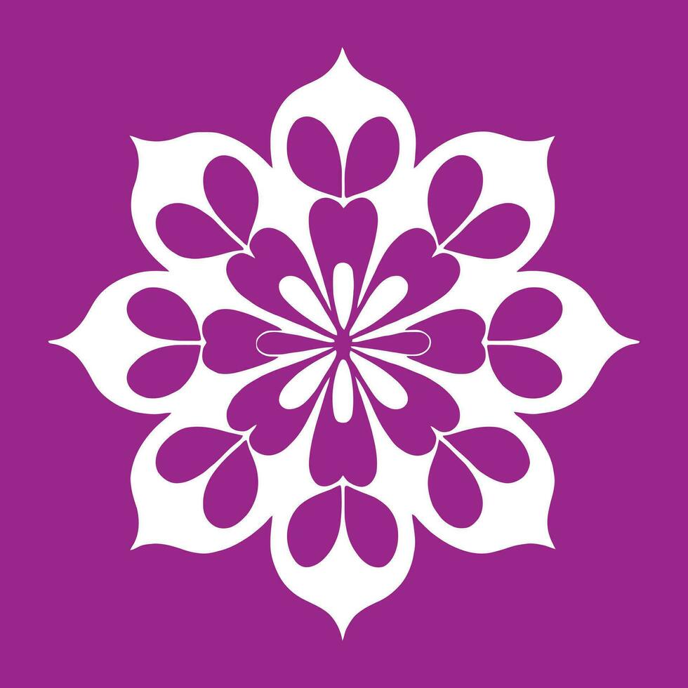 bloem logo vector gemakkelijk abstract vlak mandala tatoeëren fabriek kleur bloesem bloem bloeien stencil