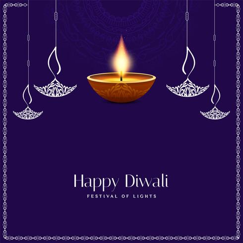 Abstracte religieuze Happy Diwali stijlvolle achtergrond vector