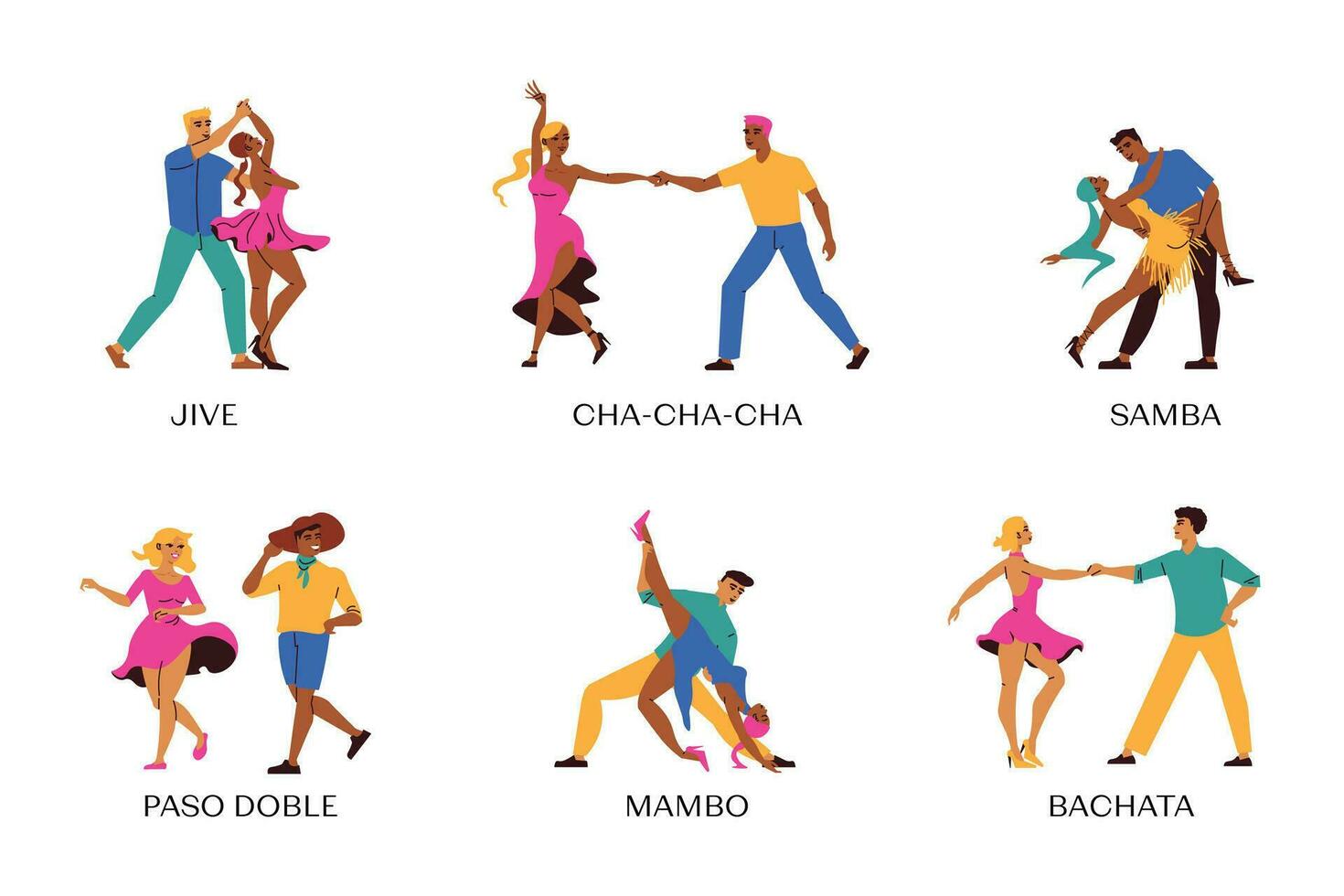 Latijns dans paren reeks vector