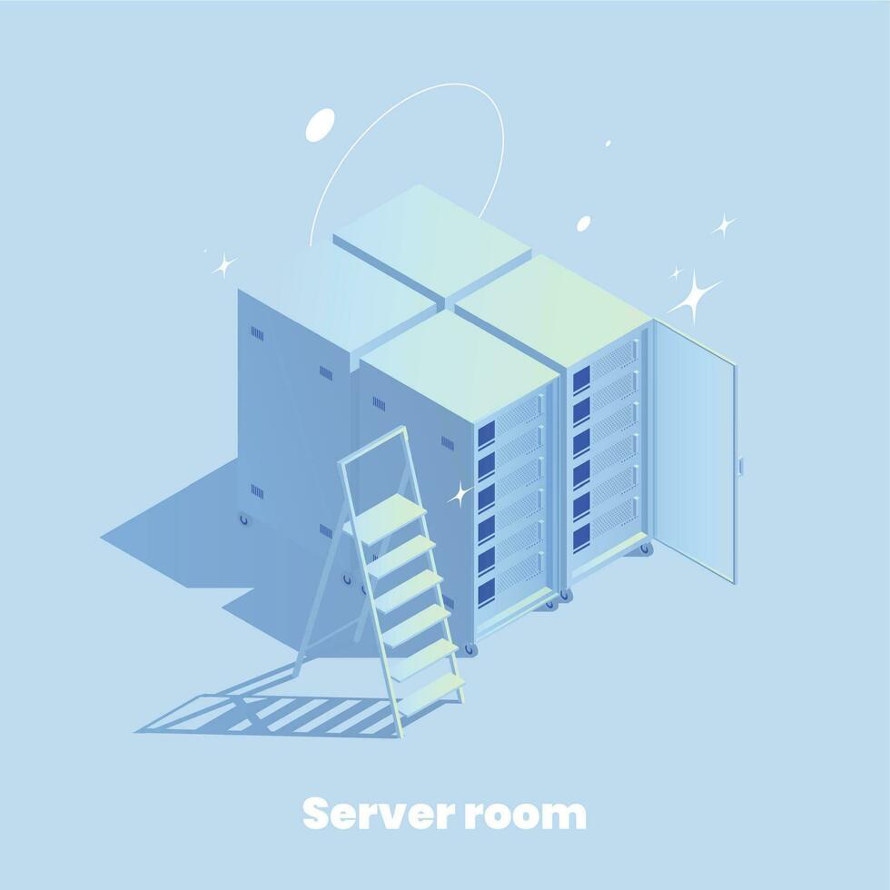 server kamer hosting samenstelling vector