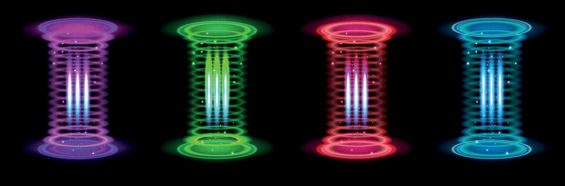 circulaire portalen kleur reeks vector