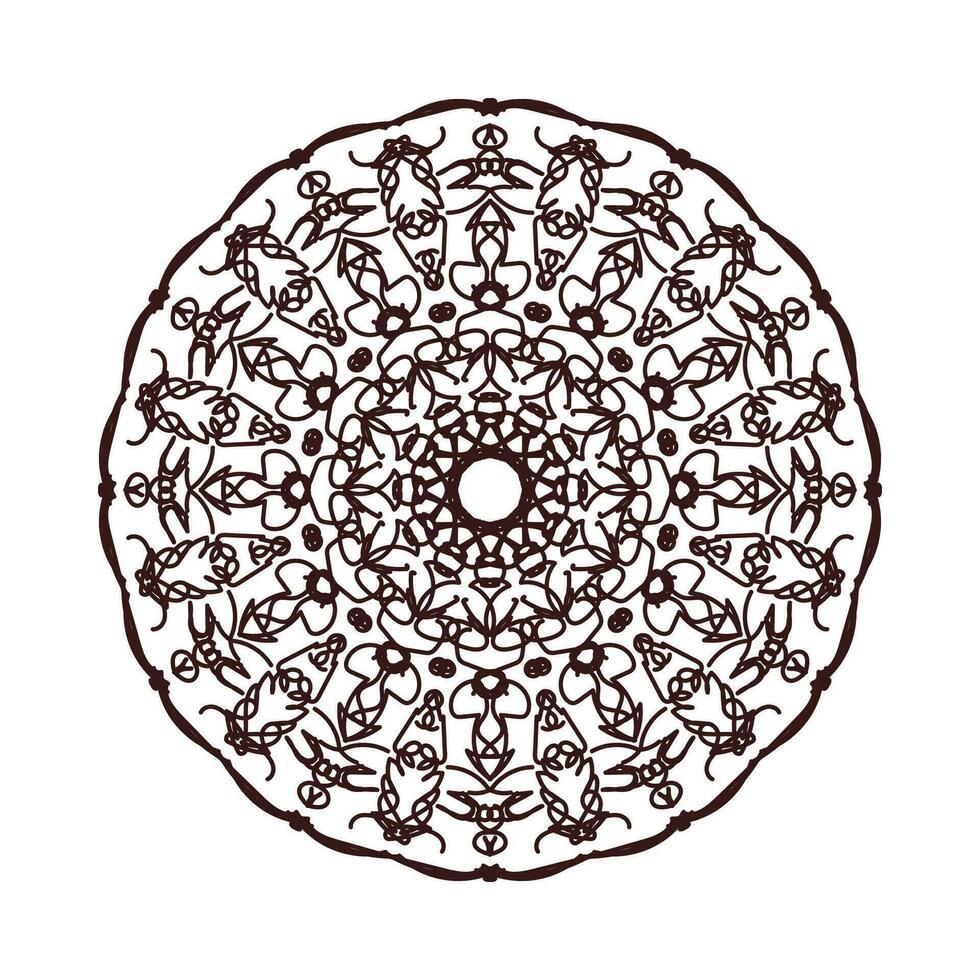 handgetekende mandala. decoratie in etnisch oosters doodle ornament vector