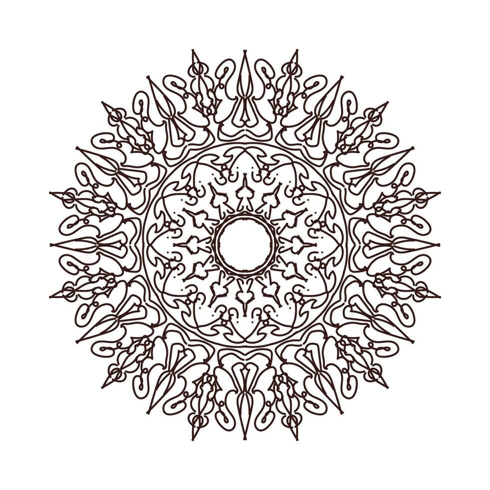 handgetekende mandala. decoratie in etnisch oosters doodle ornament vector