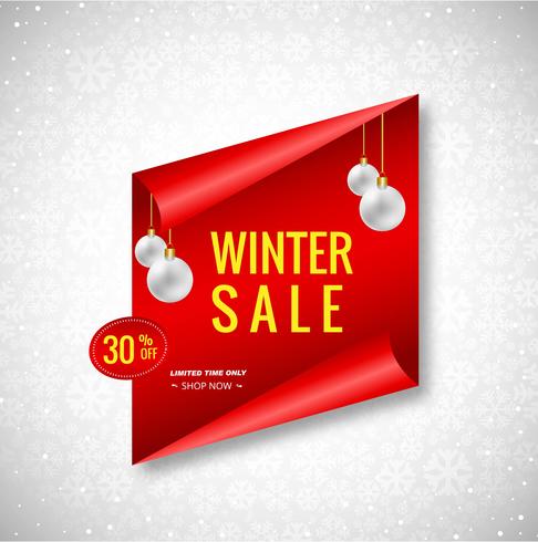 Mooie kerst winter verkoop banner achtergrond vector