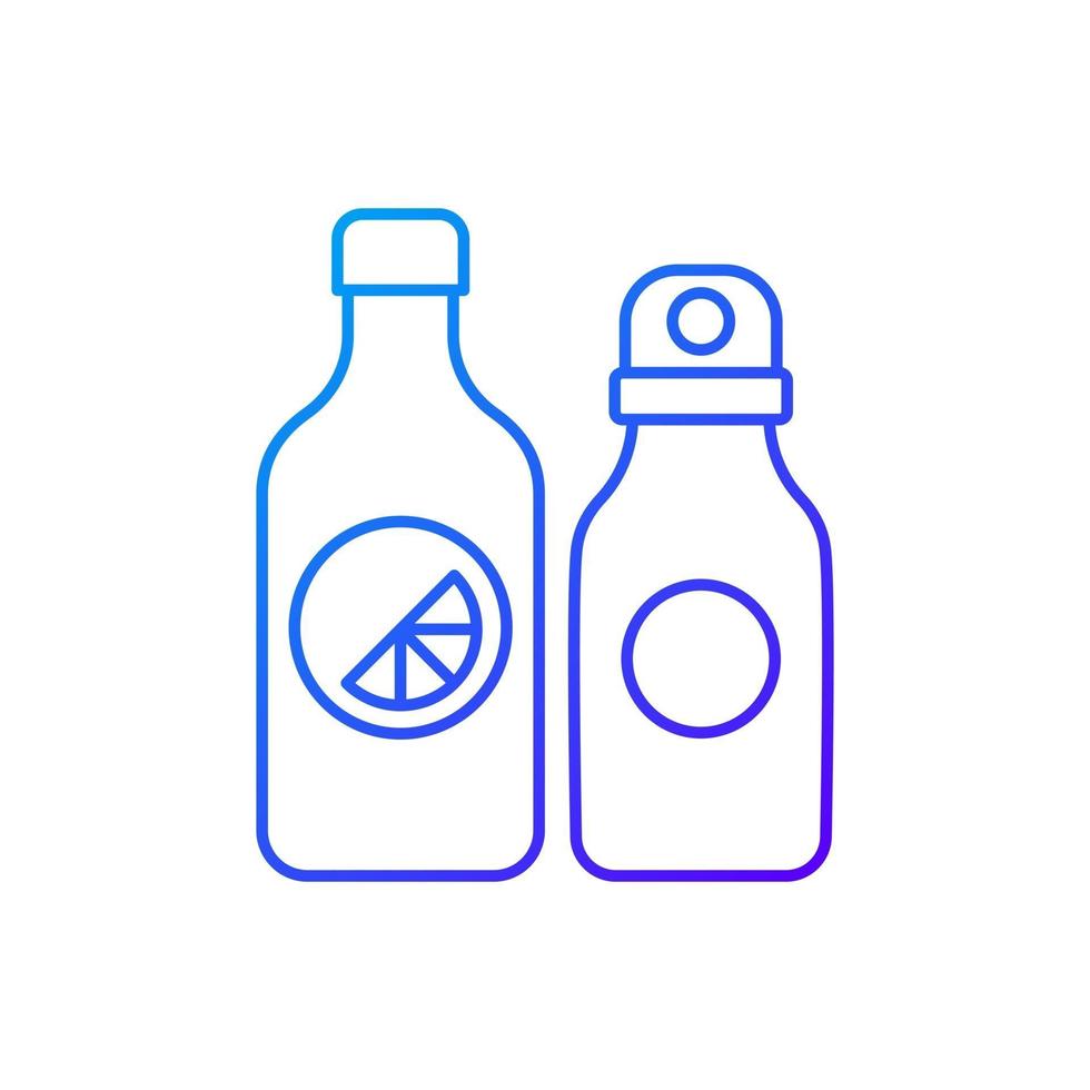 merk waterfles gradiënt lineaire vector icon