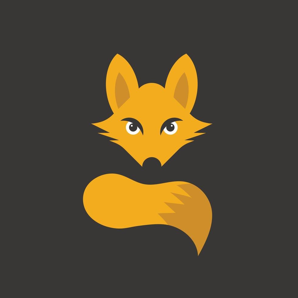 Fox-logo-thema's in vetgedrukte vectorafbeelding vector