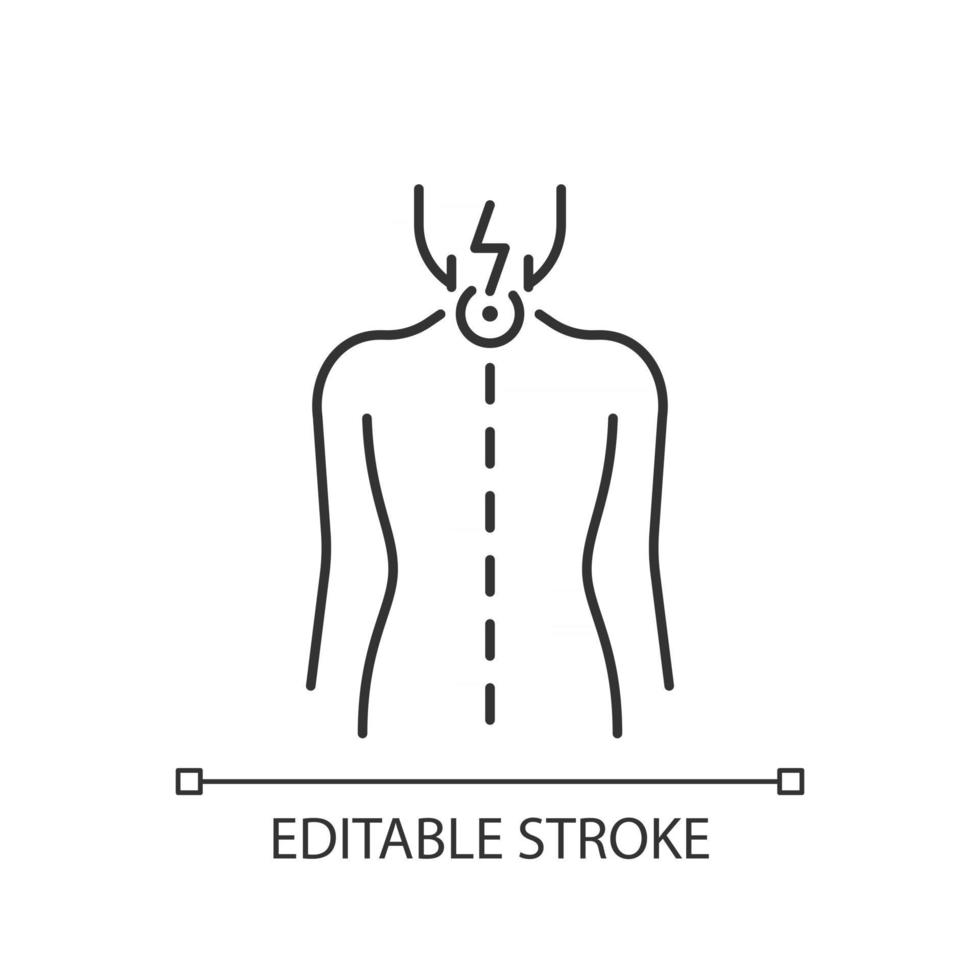 nekpijn lineair pictogram vector