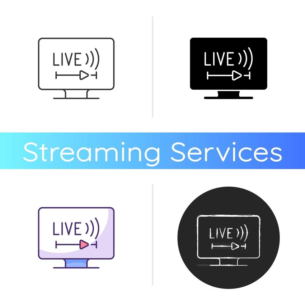 live tv-pictogram vector