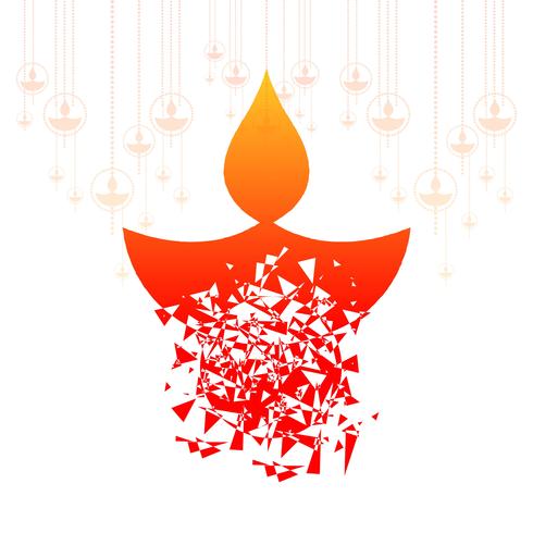 Gelukkige diwali celebrationi decoratieve achtergrond vector