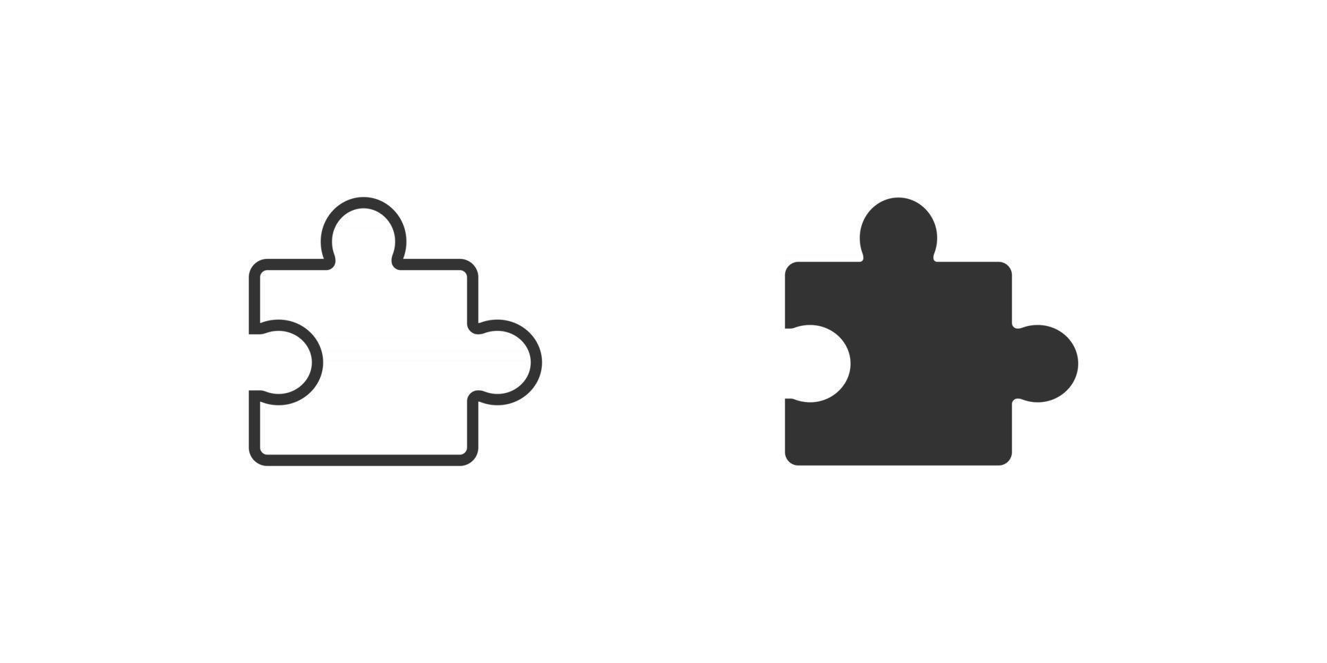 vectorillustratie van puzzel pictogram symbool vector