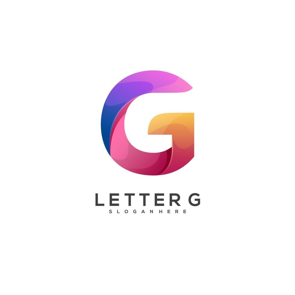 letter g kleurrijk logo abstract ontwerp vector