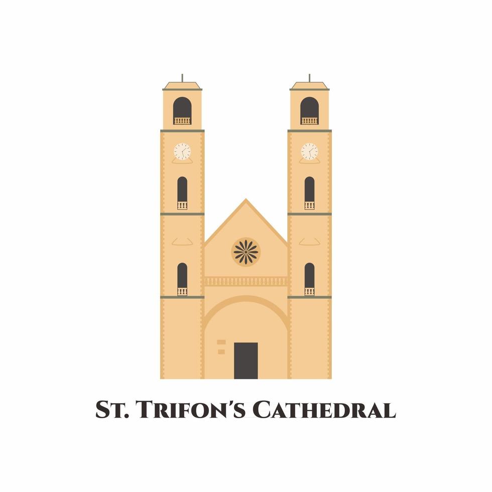kathedraal van heilige trifons vector