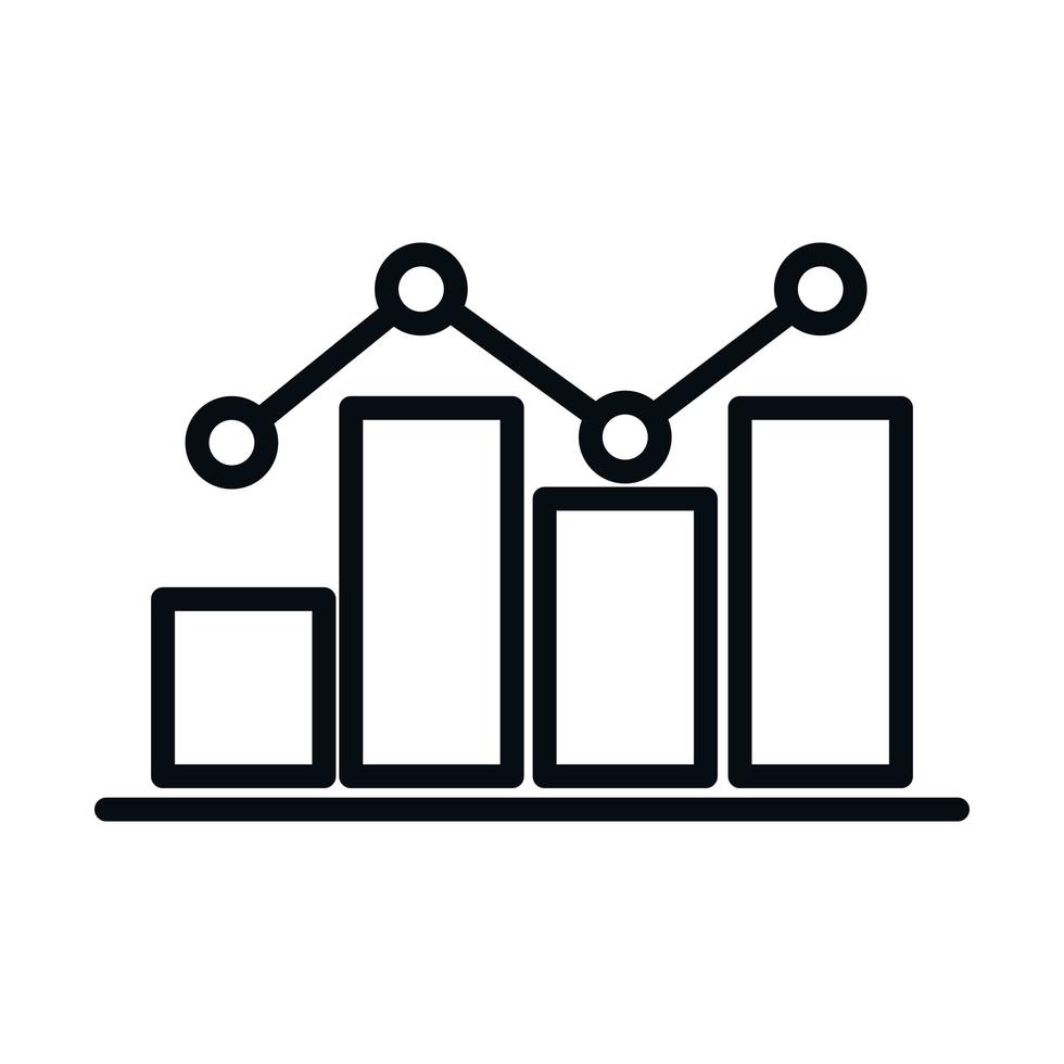 wiskunde onderwijs school wetenschap grafiek statistieken lijn en stijl icoon vector