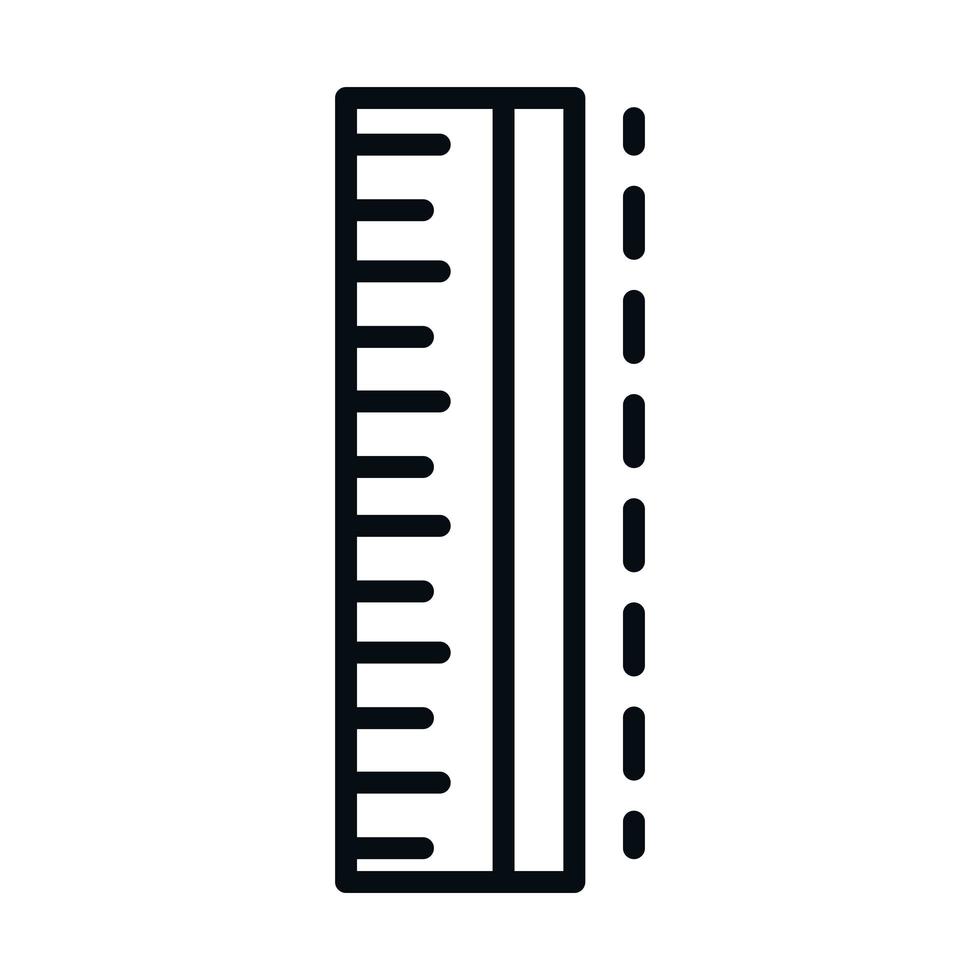 wiskunde onderwijs school wetenschap gereedschap maatregel heerser geometrie lijn en stijlicoon vector