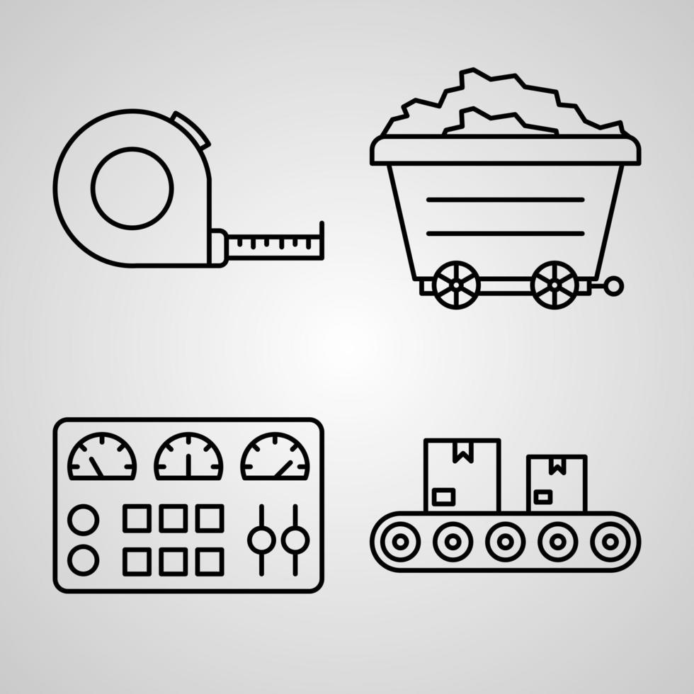 industrie pictogrammenset vector illustratie eps