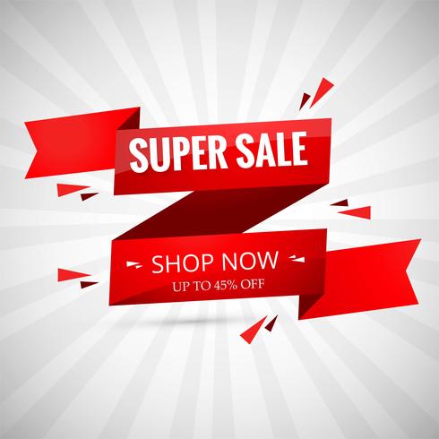 Super Sale Banner Design. Vector illustratie