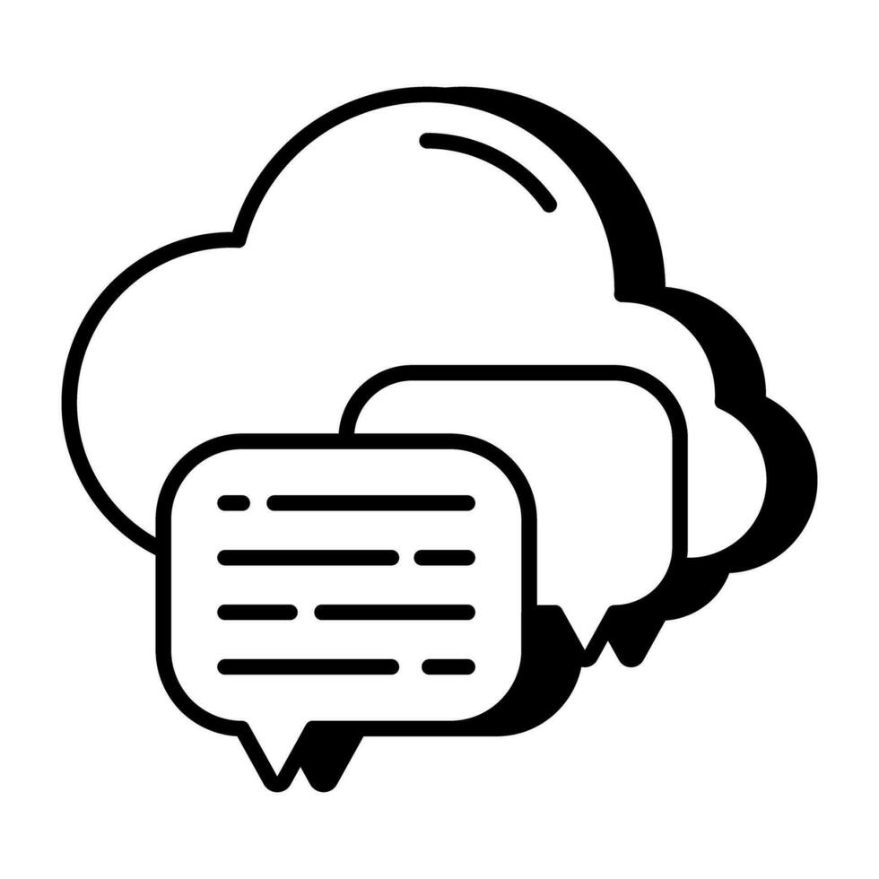 modern design icoon van cloud chatten vector