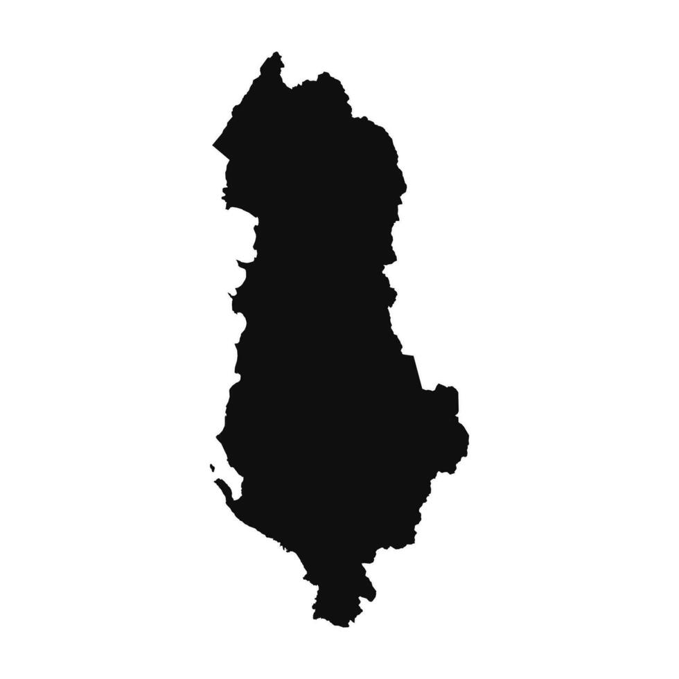 abstract silhouet Albanië gemakkelijk kaart vector