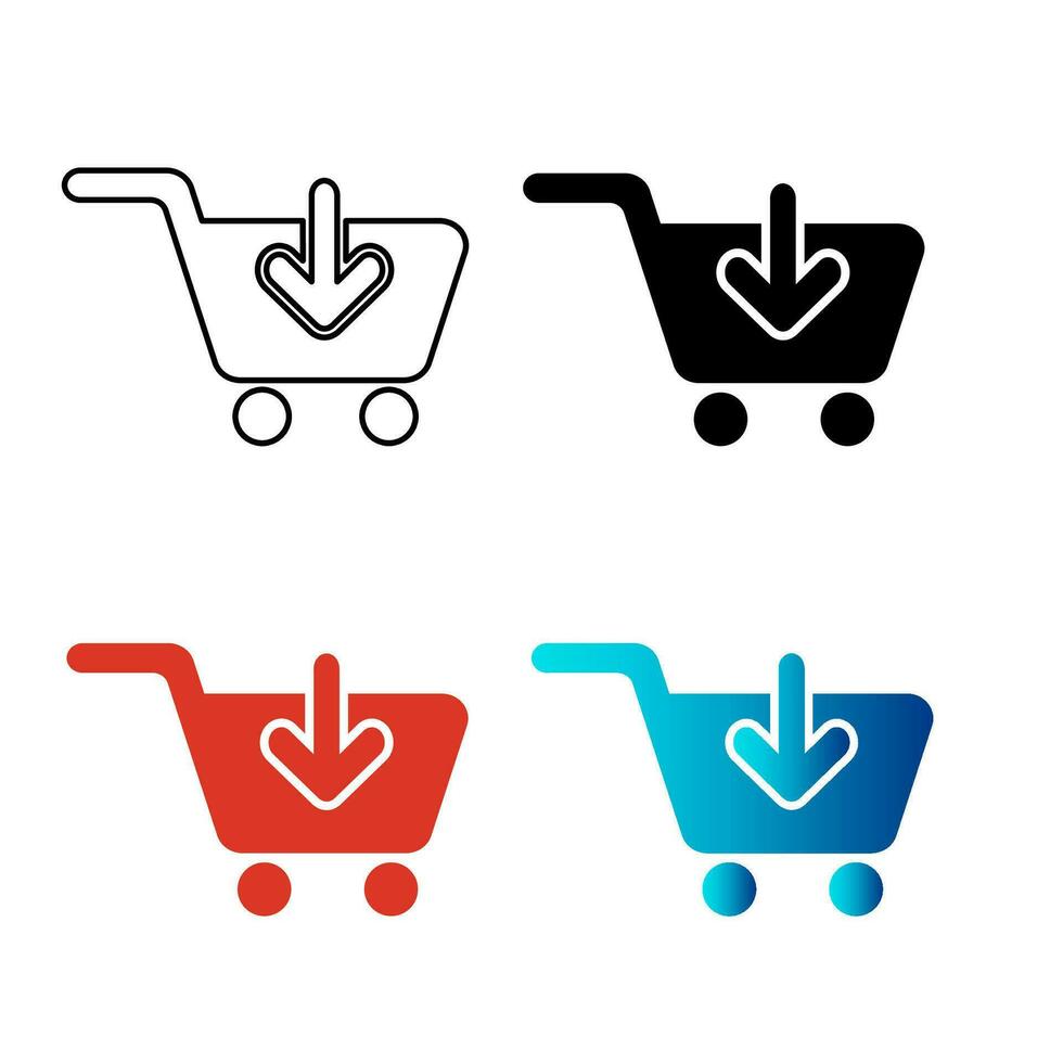 abstract boodschappen doen silhouet illustratie vector