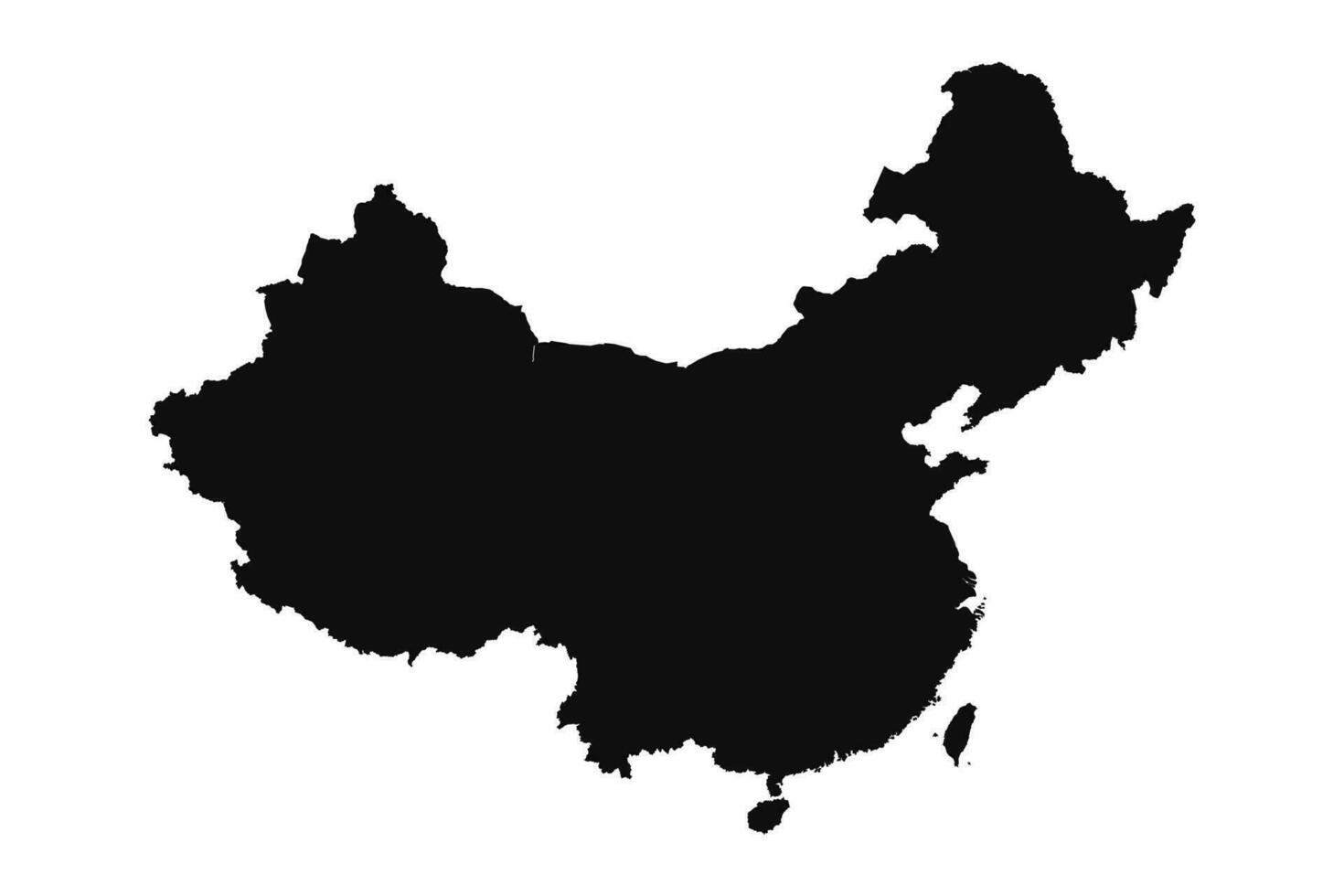 abstract silhouet China gemakkelijk kaart vector