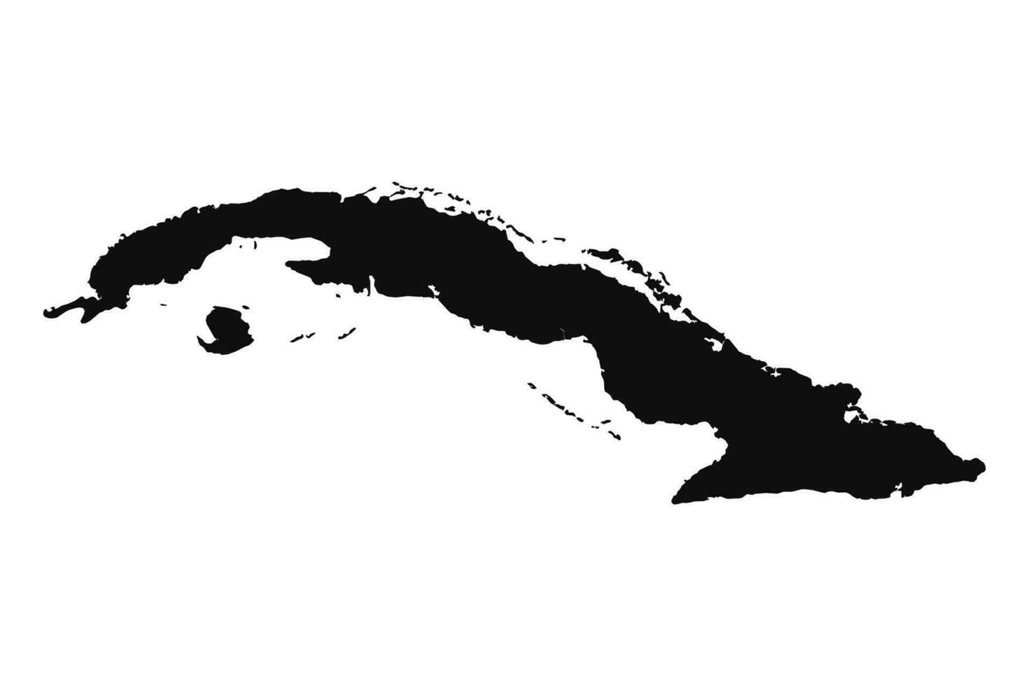 abstract silhouet Cuba gemakkelijk kaart vector