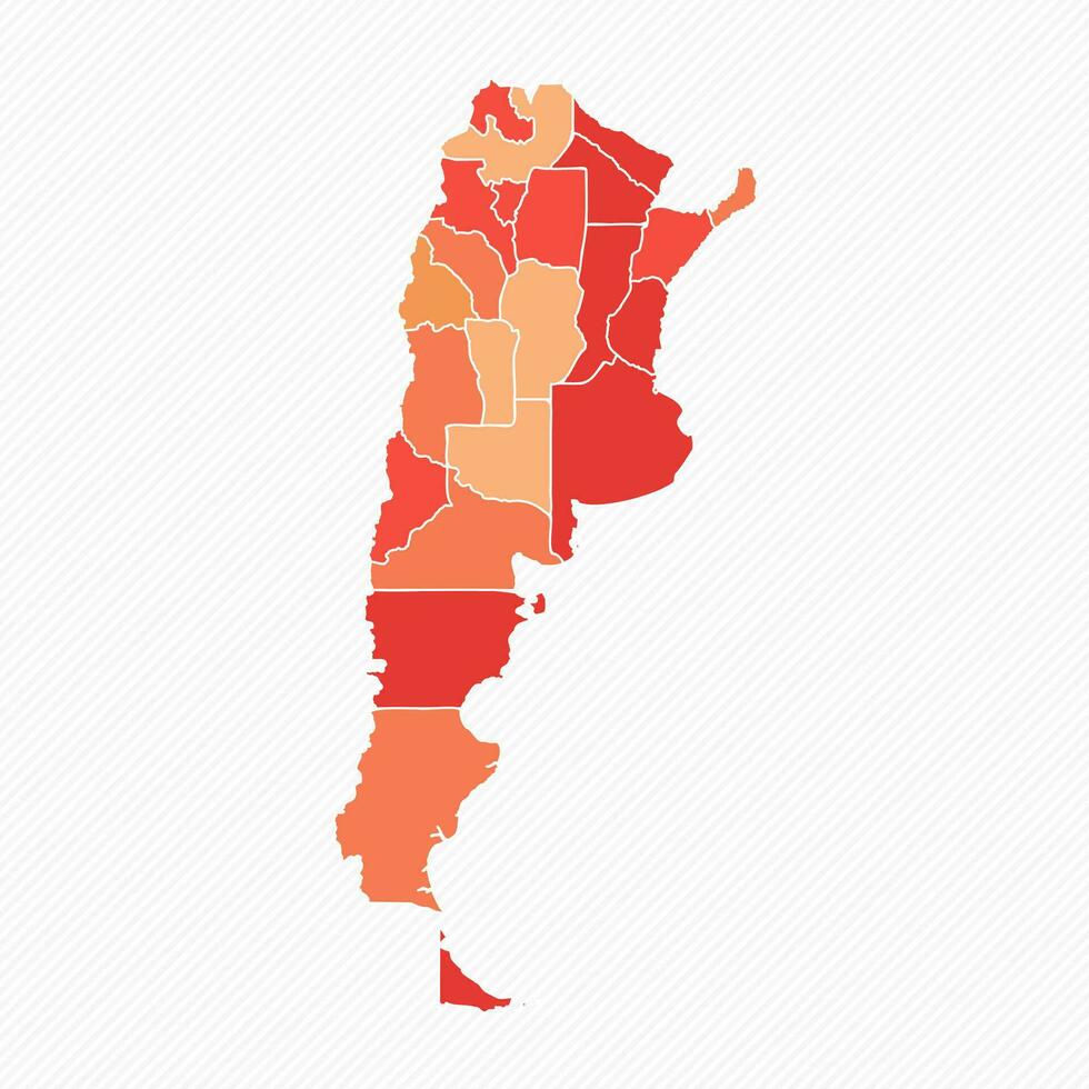 kleurrijk Argentinië verdeeld kaart illustratie vector