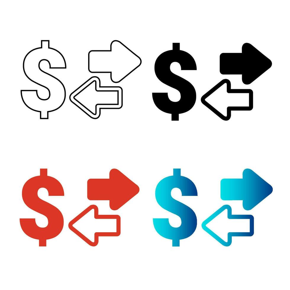 abstract geld overdracht silhouet illustratie vector