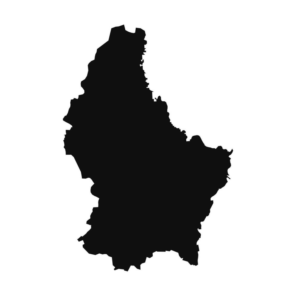 abstract silhouet Luxemburg gemakkelijk kaart vector