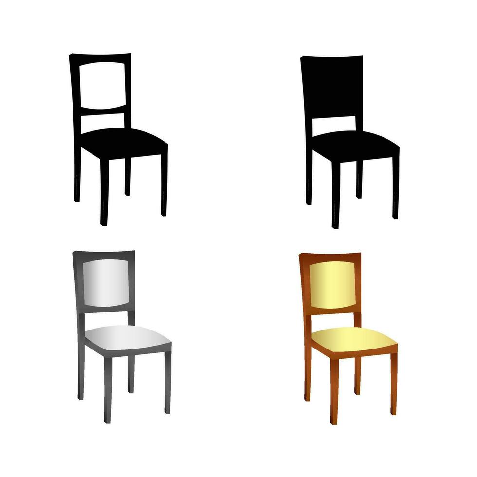 abstract hout stoel silhouet illustratie vector