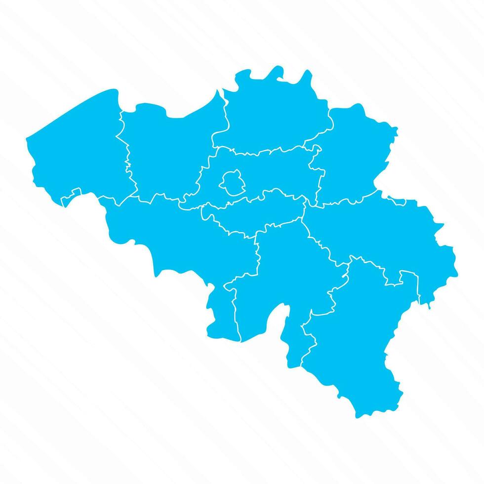 vlak ontwerp kaart van belgie met details vector