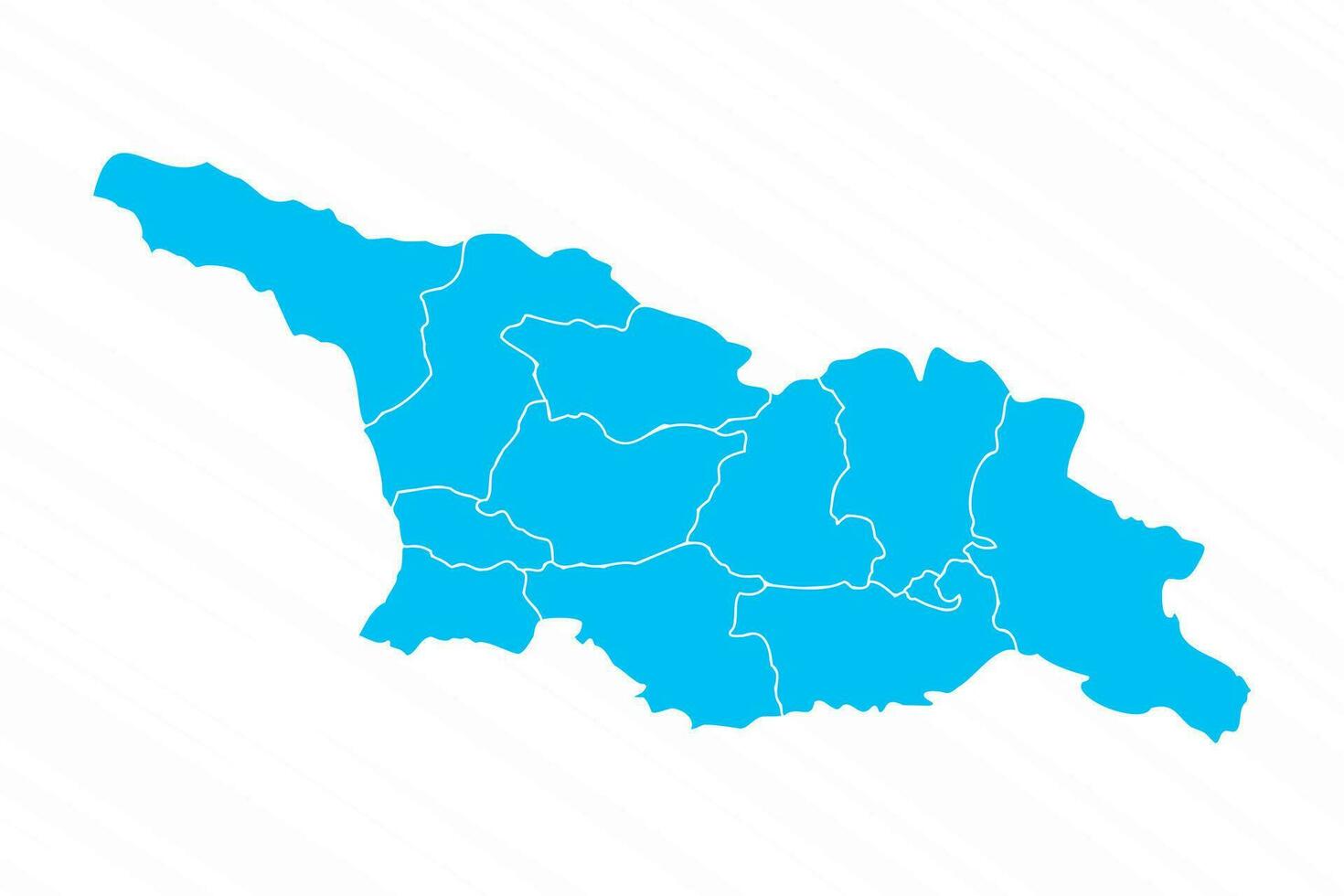 vlak ontwerp kaart van Georgië met details vector