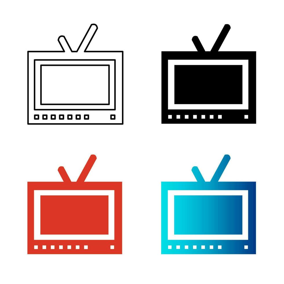 abstract klassiek televisie silhouet illustratie vector