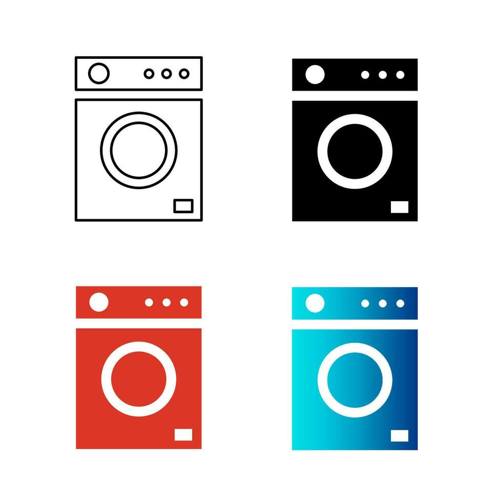 abstract modern het wassen machine silhouet illustratie vector