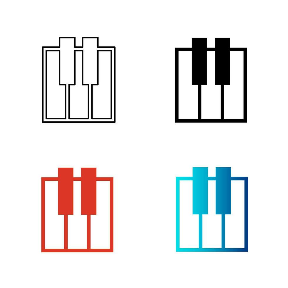 abstract piano silhouet illustratie vector