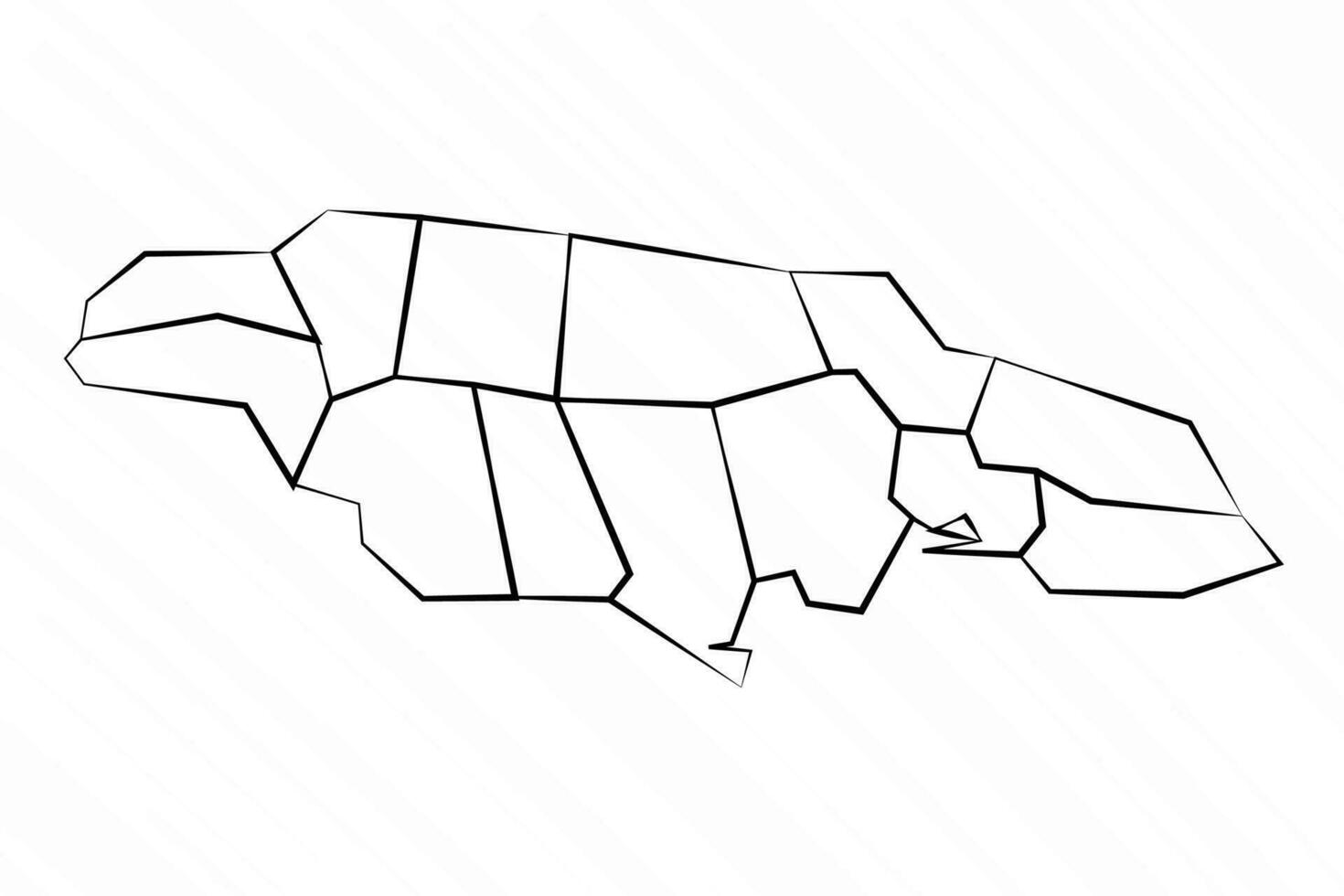 hand- getrokken Jamaica kaart illustratie vector