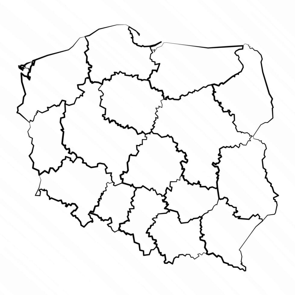 hand- getrokken Polen kaart illustratie vector