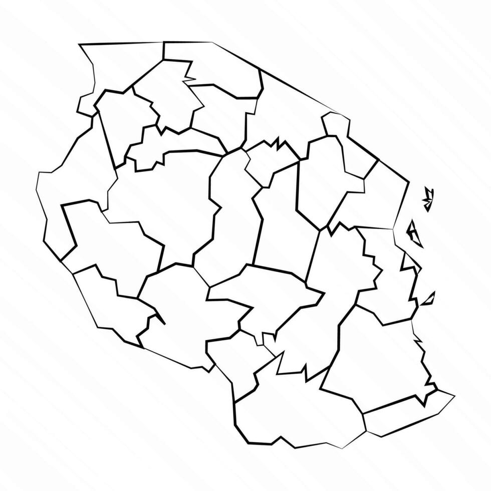 hand- getrokken Tanzania kaart illustratie vector