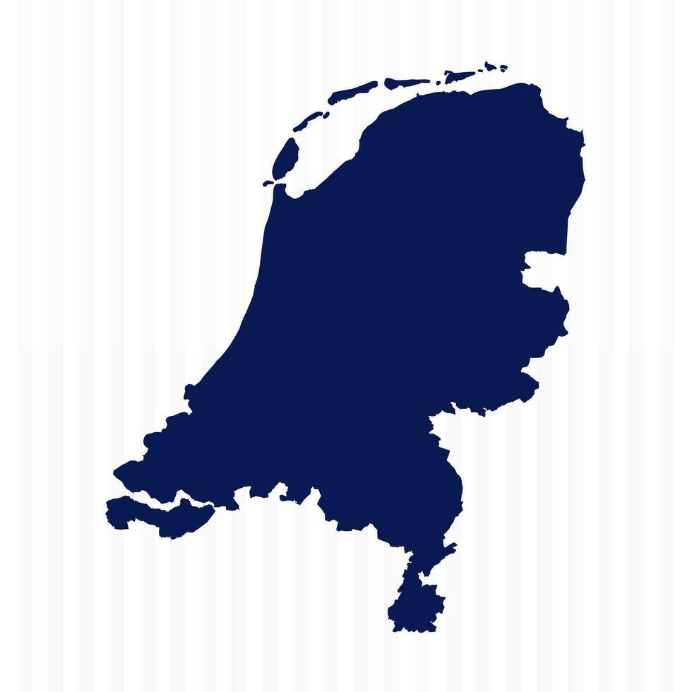 vlak gemakkelijk Nederland vector kaart