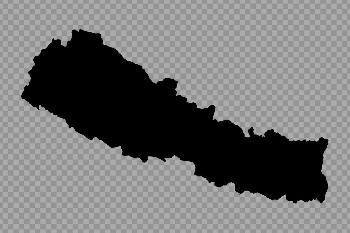 transparant achtergrond Nepal gemakkelijk kaart vector