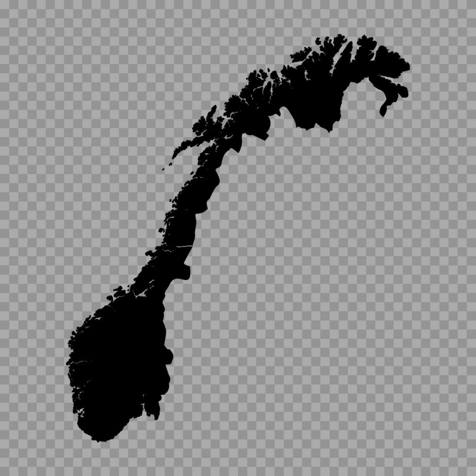 transparant achtergrond Noorwegen gemakkelijk kaart vector