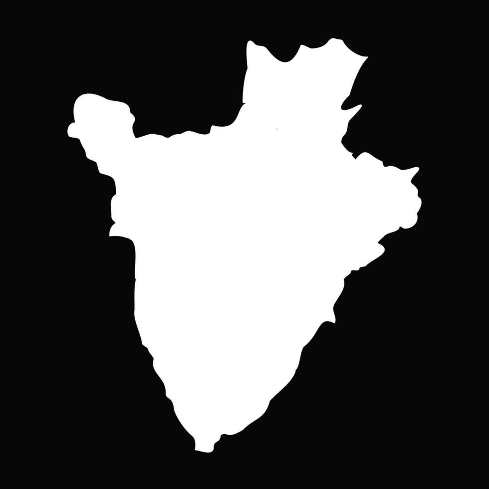 gemakkelijk Burundi kaart geïsoleerd Aan zwart achtergrond vector